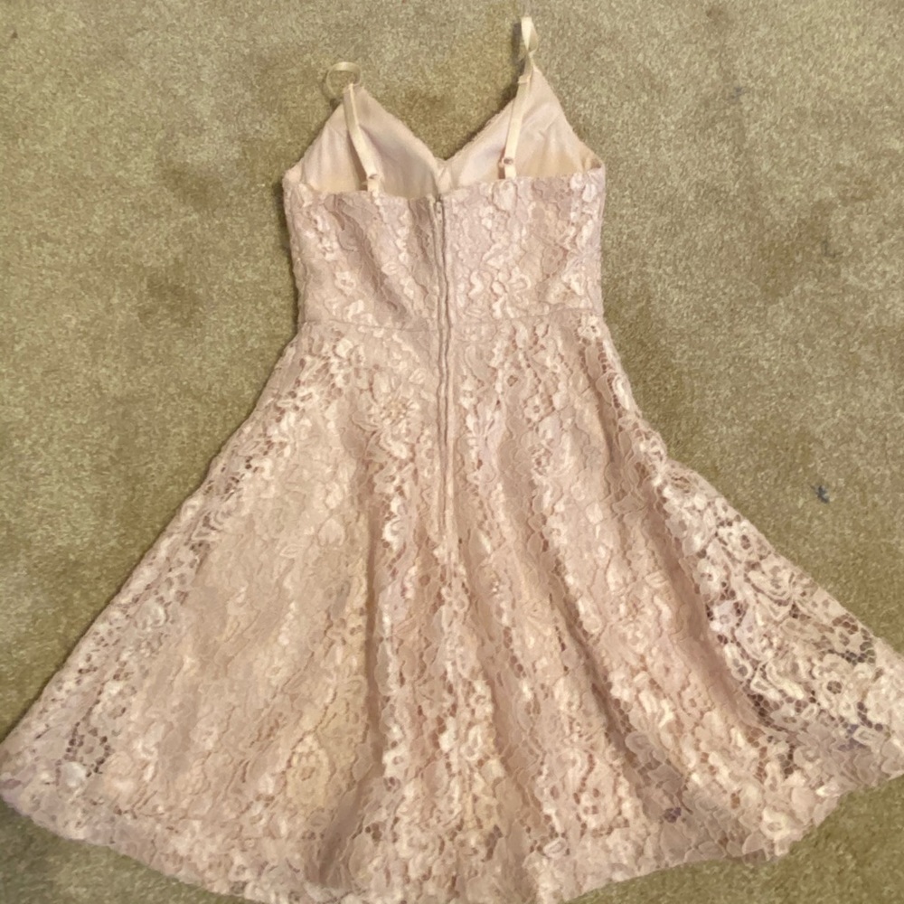 Speechless Pink Embroidered Mesh Skater Dress